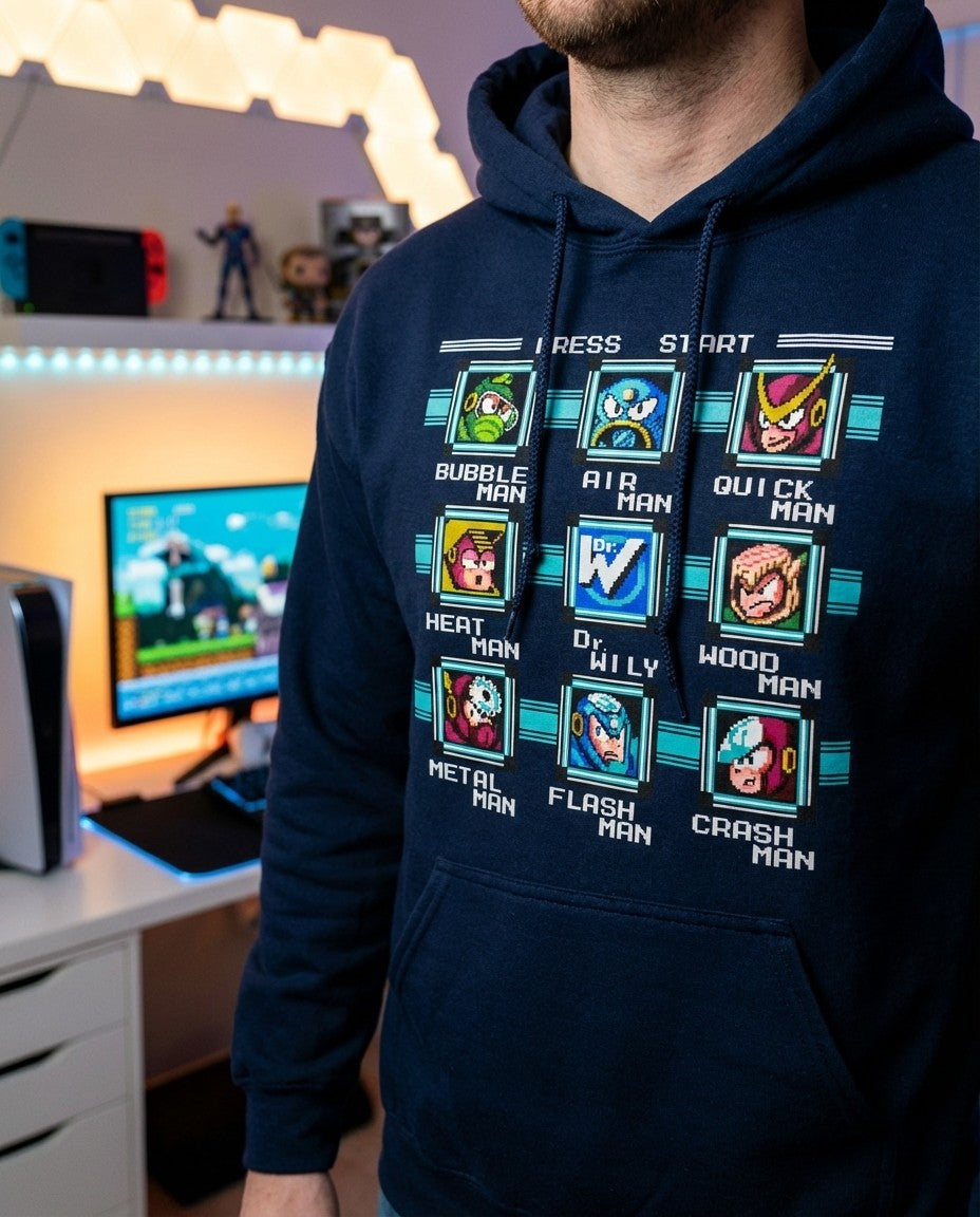 Mega Man 2 Bosses - Hoodie - Absurd Ink