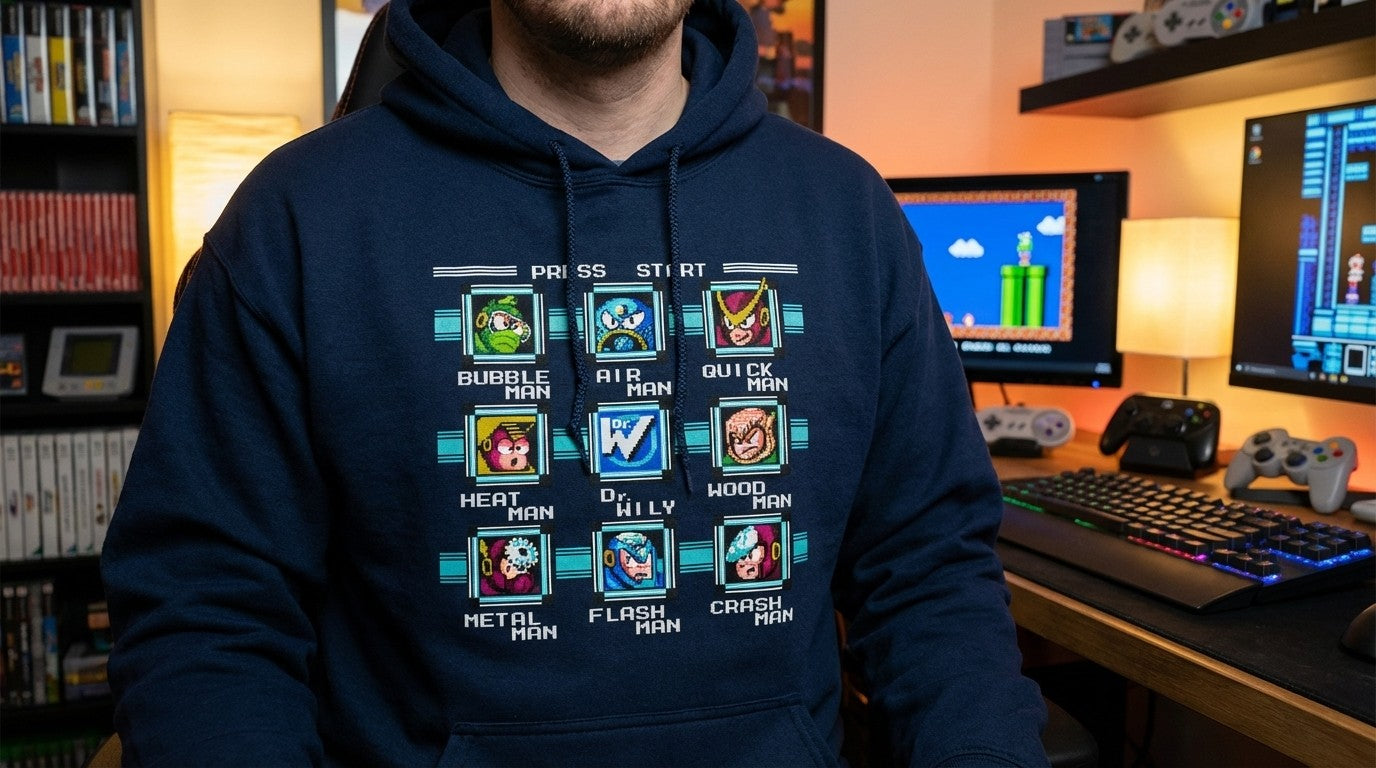 Mega Man 2 Bosses - Hoodie - Absurd Ink