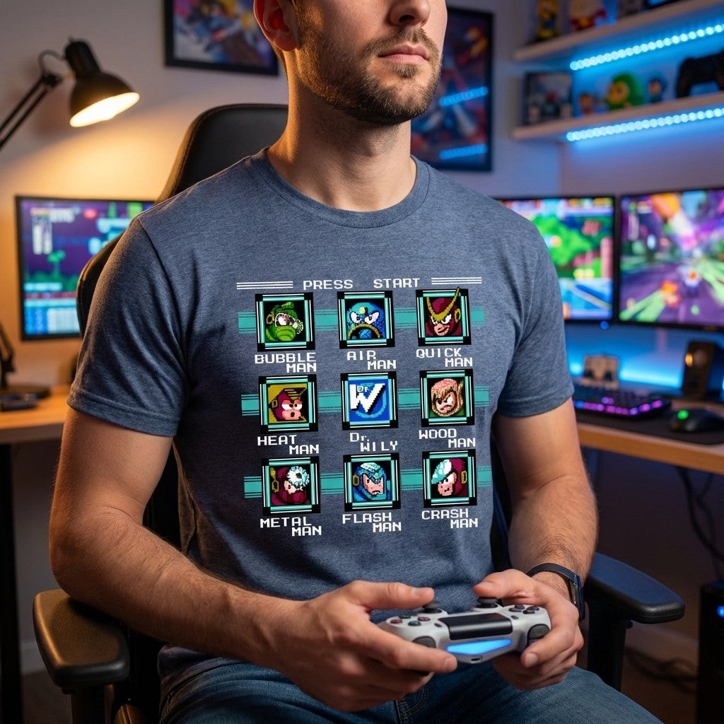 Mega Man 2 Bosses - T-Shirt - Absurd Ink