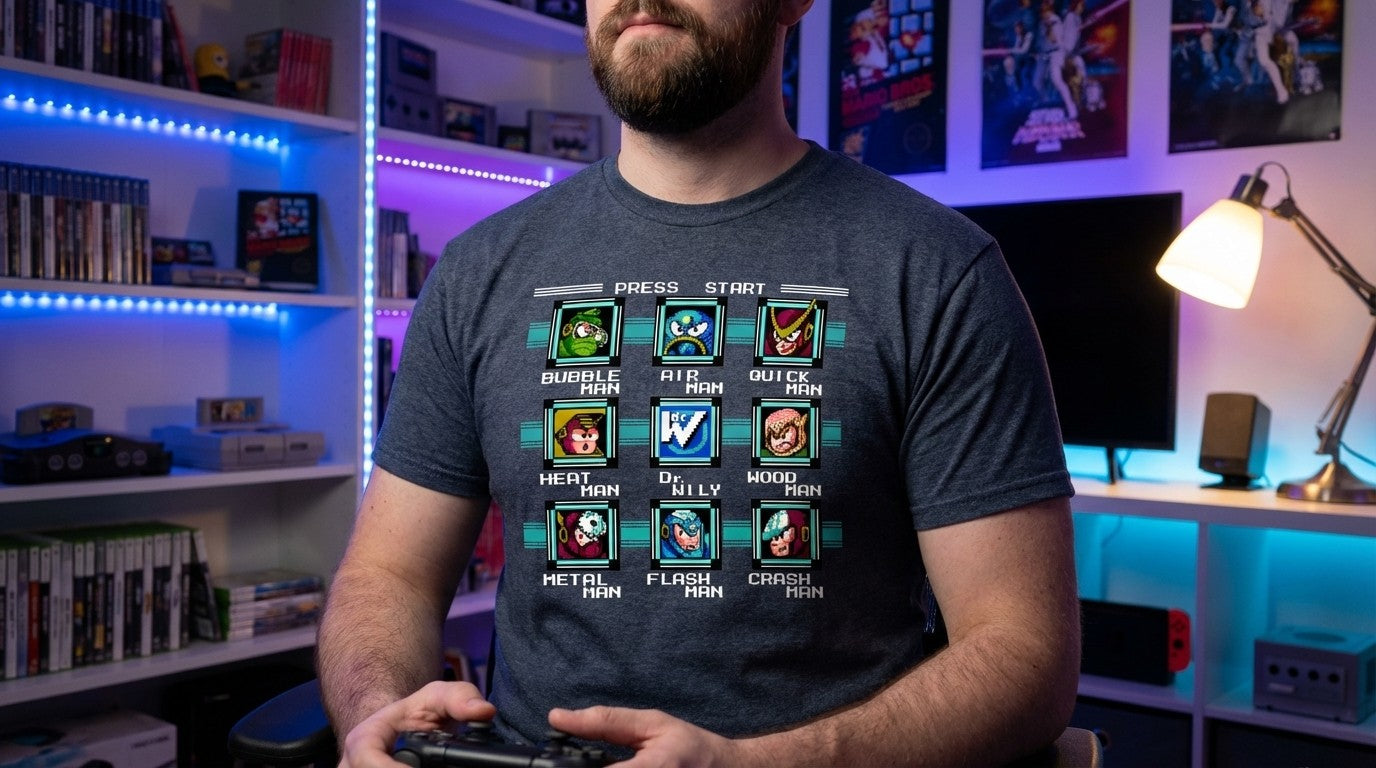 Mega Man 2 Bosses - T-Shirt - Absurd Ink