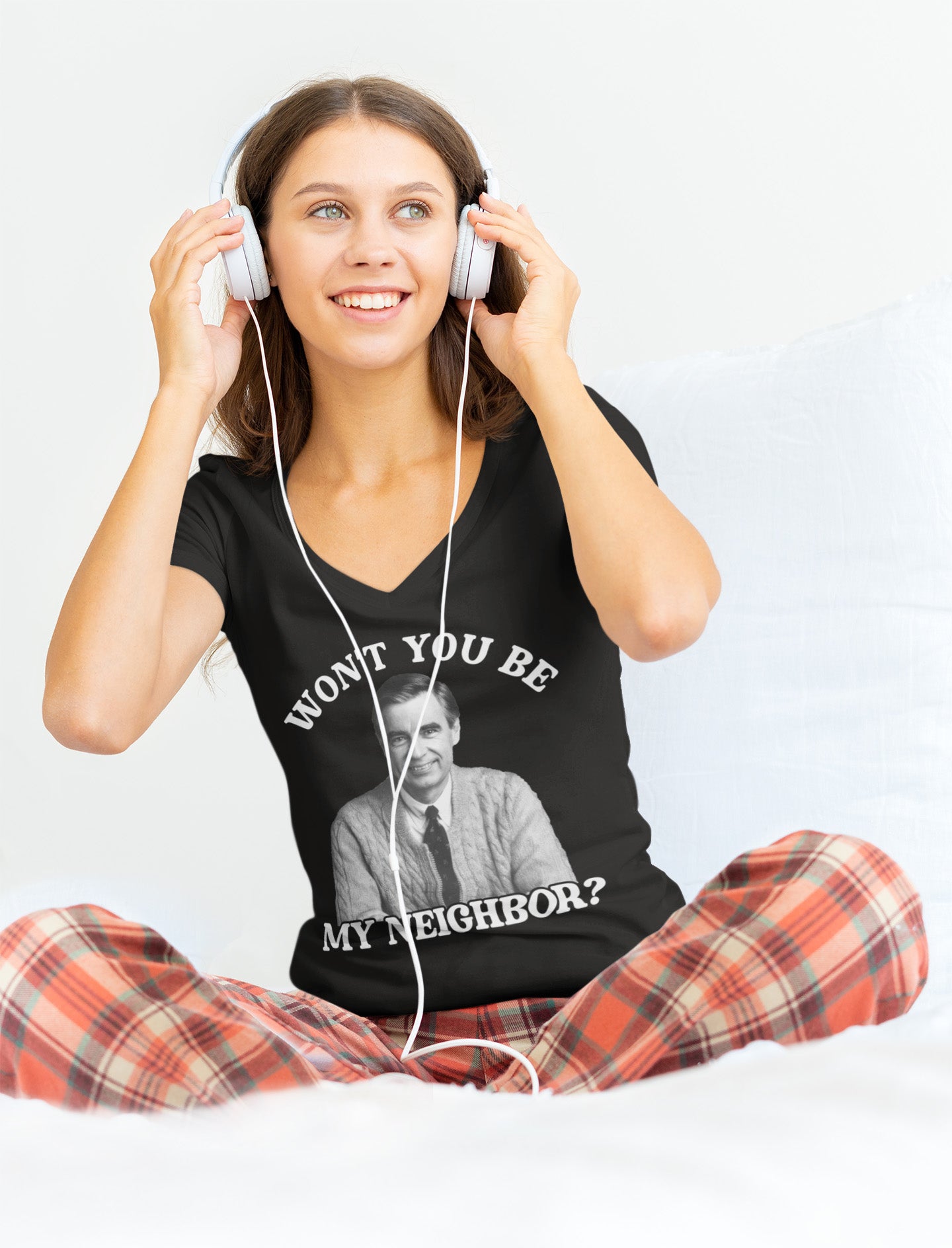 Mister Rogers - Ladies V-Neck Tee
