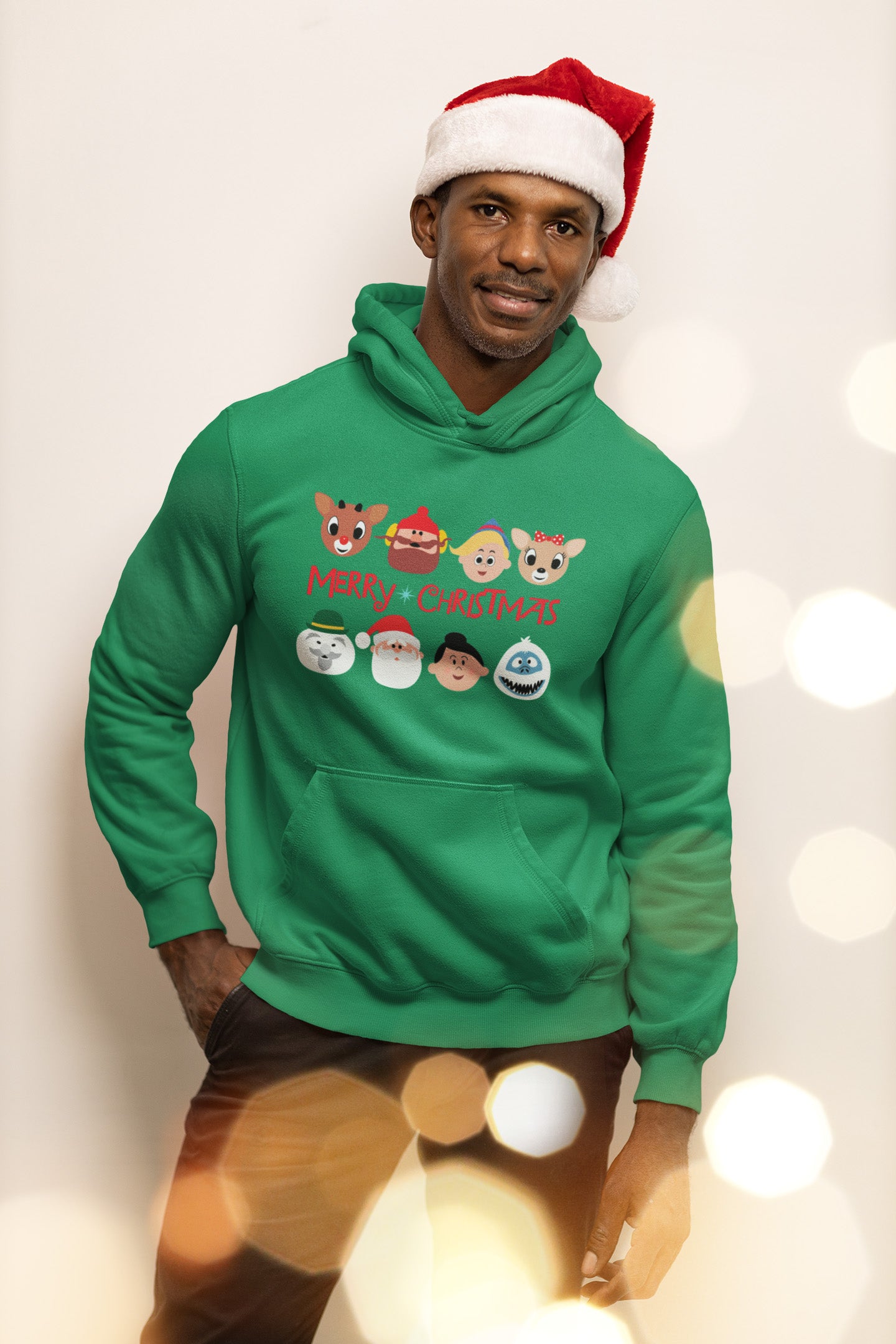 Rudolph Characters Merry Christmas - Hoodie