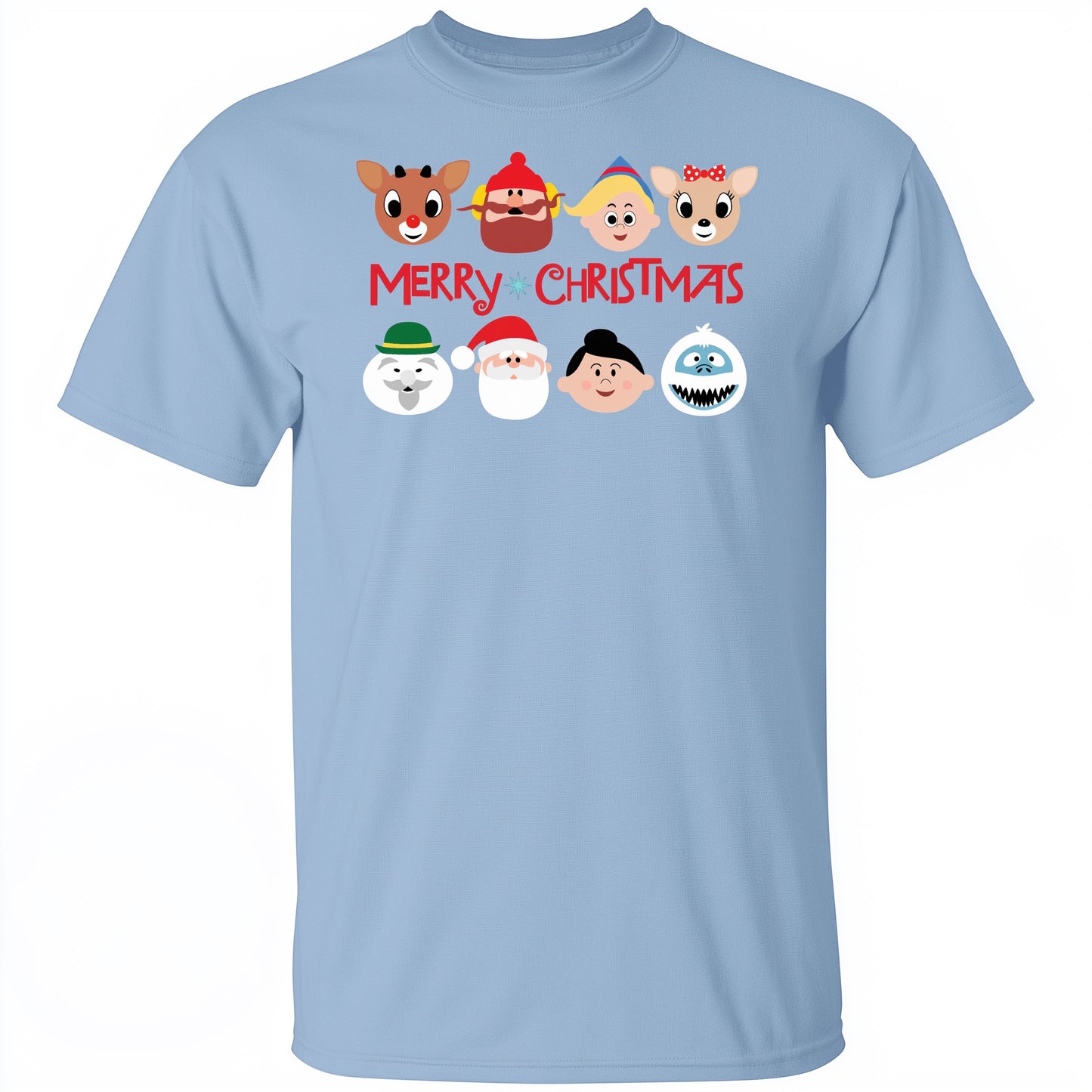 Rudolph Characters Merry Christmas - T-Shirt