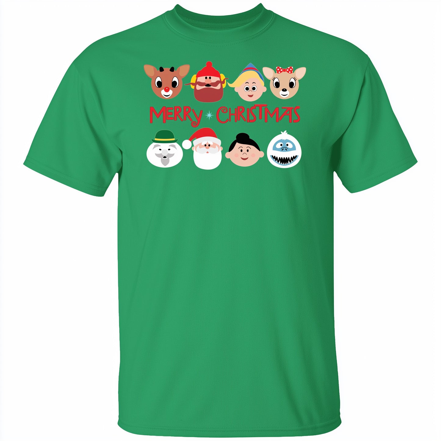 Rudolph Characters Merry Christmas - T-Shirt