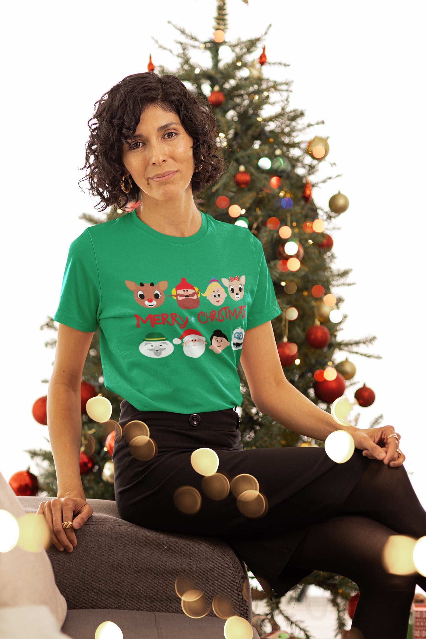 Rudolph Characters Merry Christmas - T-Shirt