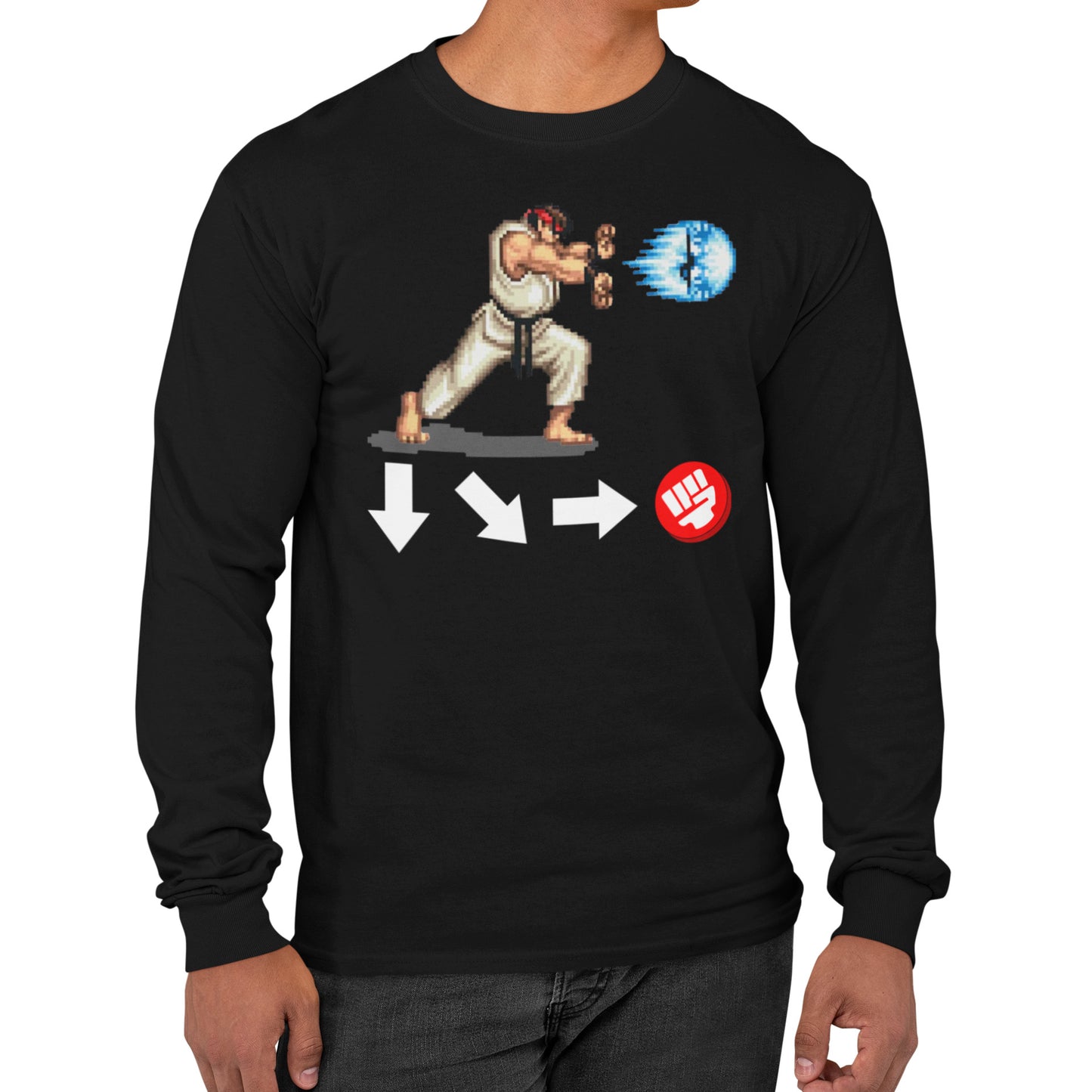Ryu Hadouken - Long Sleeve Tee