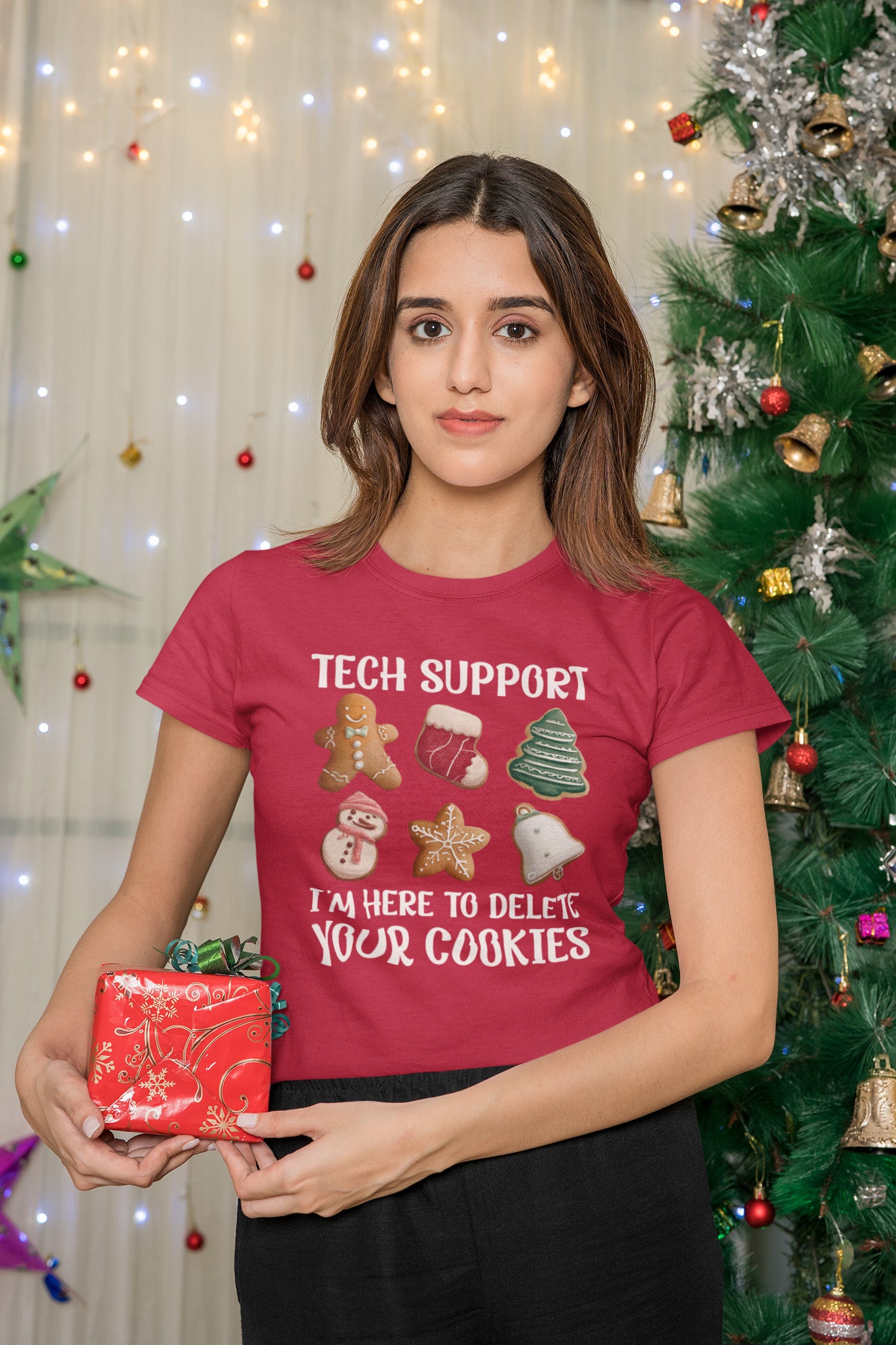 Tech Support Christmas Cookies - Ladies T-Shirt