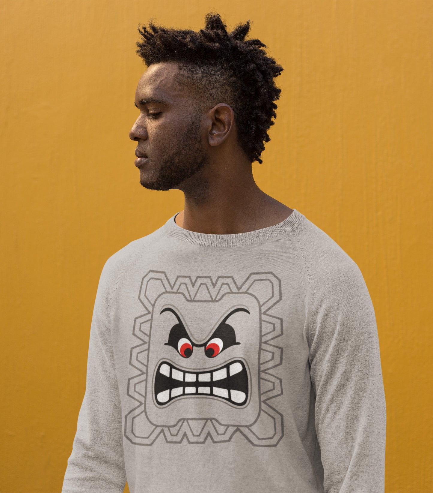 Thwomp Super Mario - Long Sleeve Tee