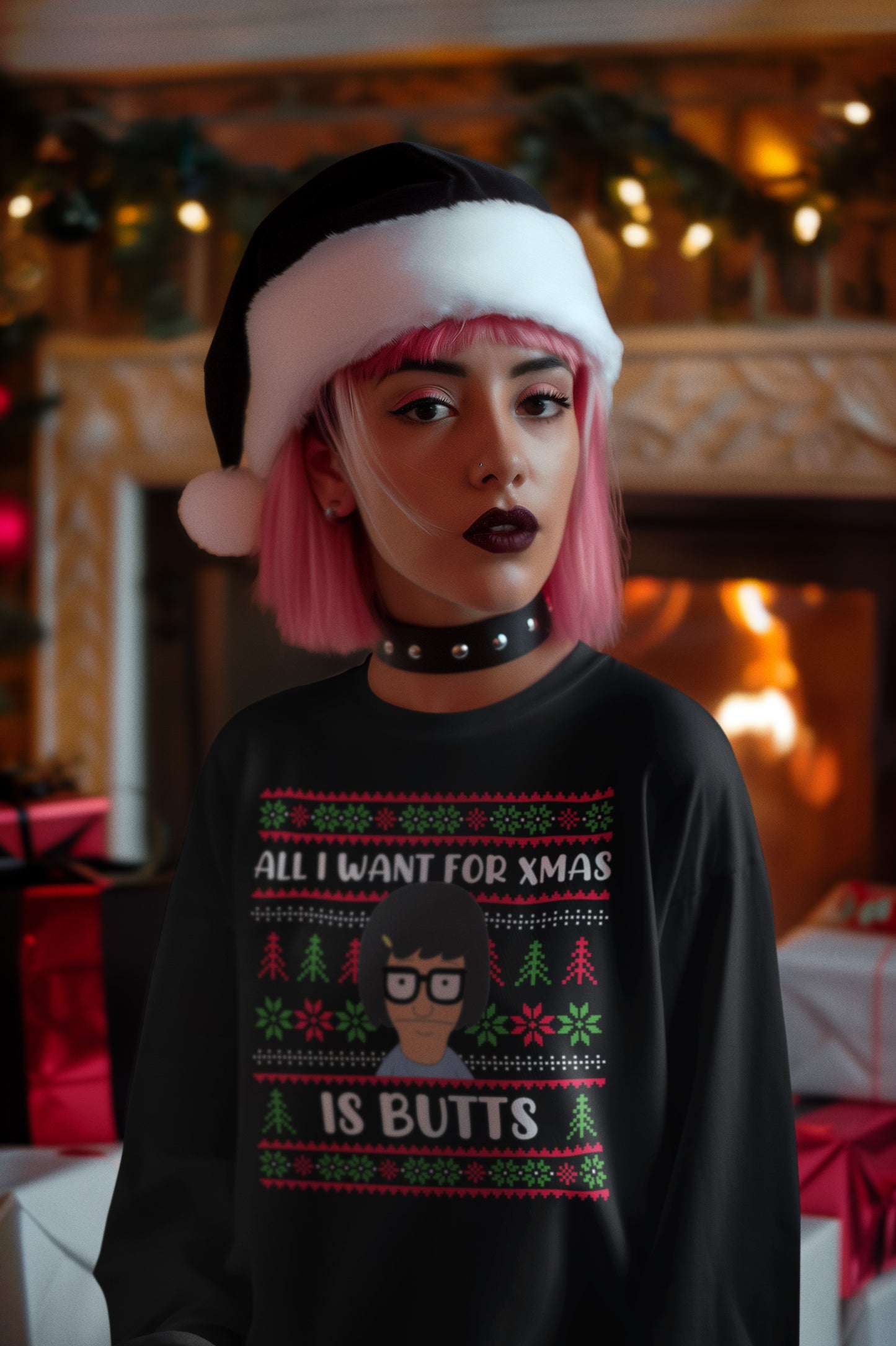 Tina Belcher Christmas - Long Sleeve Tee