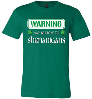 St Patrick's Day - May be prone to Shenanigans - Unisex Tee - Absurd Ink
