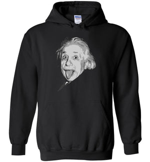 Albert Einstein Tongue Out - Hoodie - Absurd Ink
