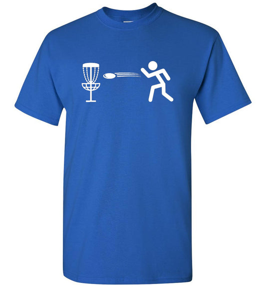 Disc Golf Shirt - StickMan - Gildan Short-Sleeve T-Shirt-white - Absurd Ink