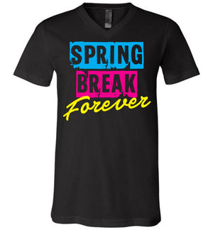 Spring Break Forever - V-Neck T-Shirt - Absurd Ink