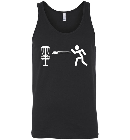 Disc Golf Shirt - StickMan - Unisex Tank-white - Absurd Ink