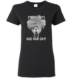 Alpaca Bad Hair Day - Ladies Tee - Absurd Ink