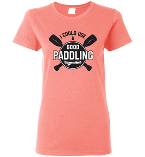 Good Paddling Canoeing - Ladies Tee - Absurd Ink