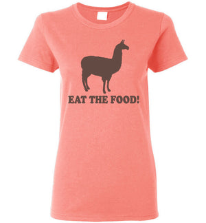 Llama - Ladies Tee - Eat The Food - Napoleon Dynamite - Absurd Ink