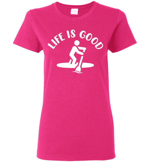 Life Is Good Paddleboard - Ladies Tee - Absurd Ink