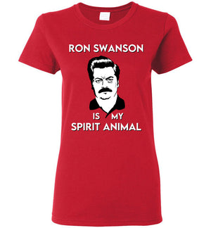 Ron Swanson Is My Spirit Animal - Ladies Tee