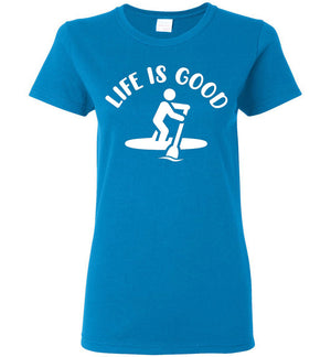 Life Is Good Paddleboard - Ladies Tee - Absurd Ink
