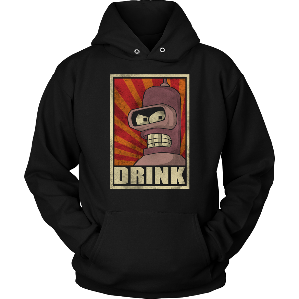 Bender Futurama Drink - Hoodie - Absurd Ink