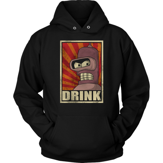 Bender Futurama Drink - Hoodie - Absurd Ink