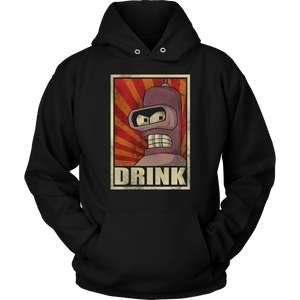 Bender Futurama Drink - Hoodie - Absurd Ink