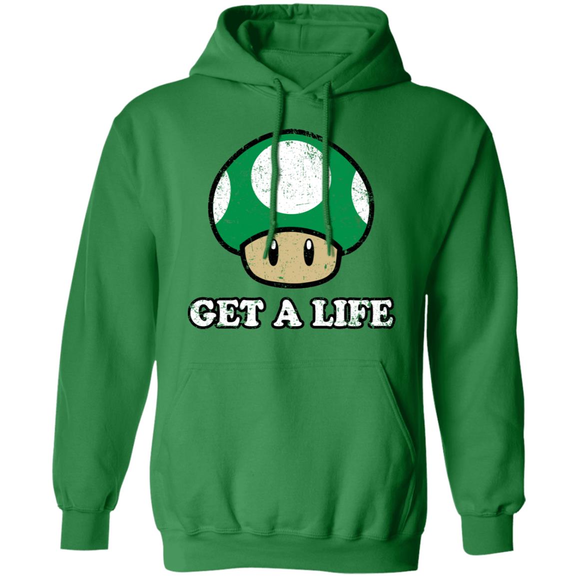 Get A Life Green Mushroom Hoodie