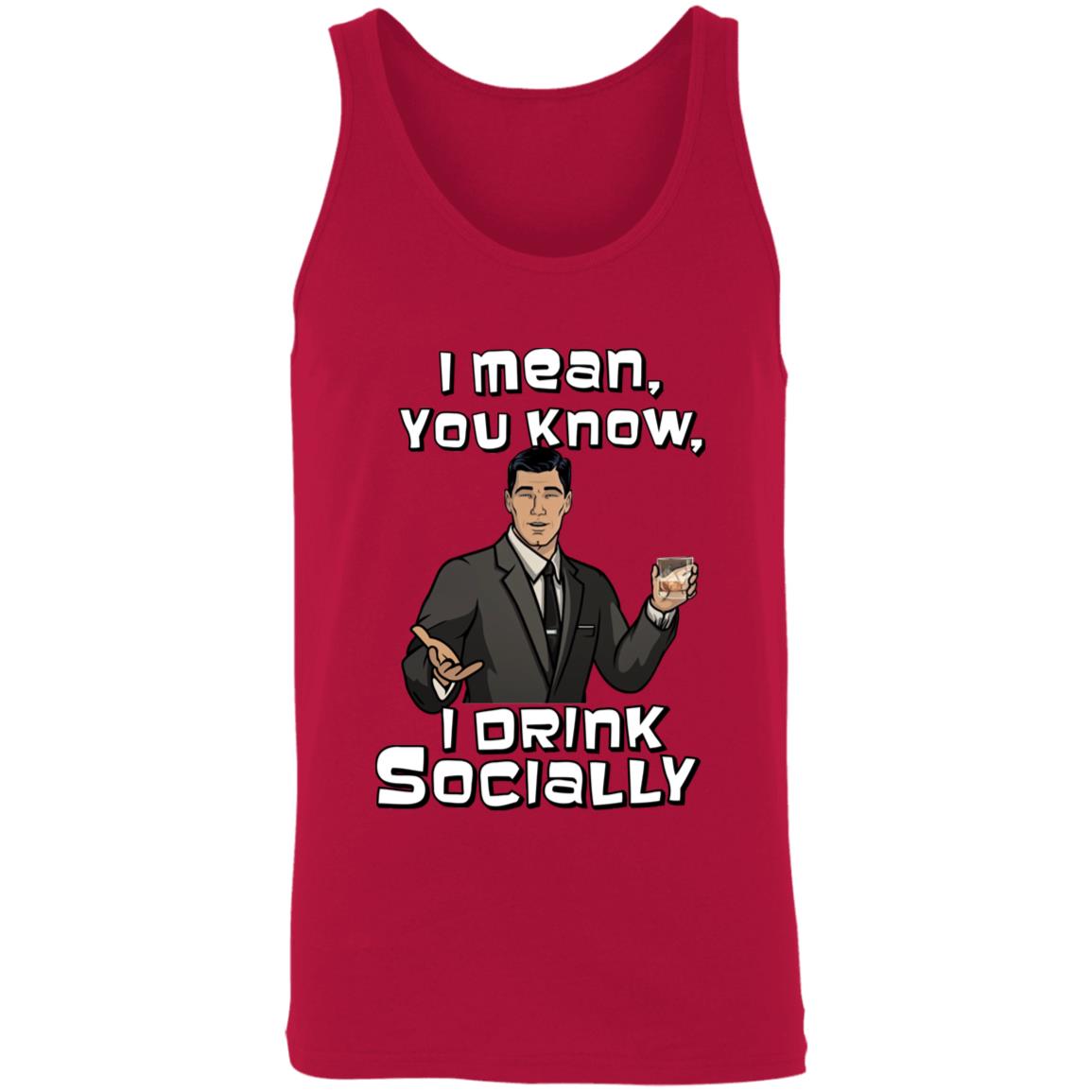 Archer I Drink Socially Tank Top