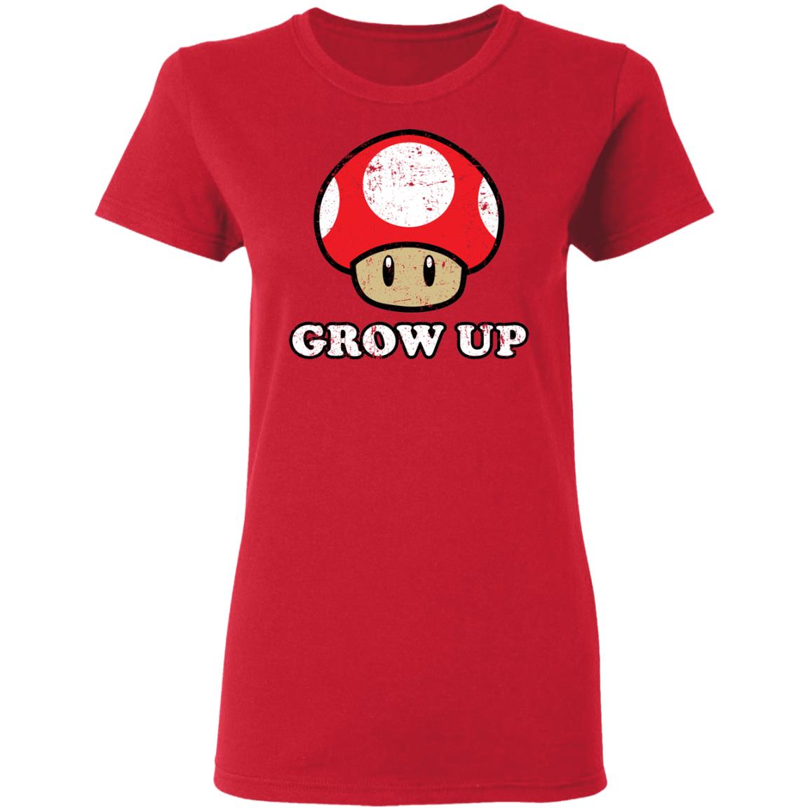 Grow Up Red Mushroom Ladies Tee