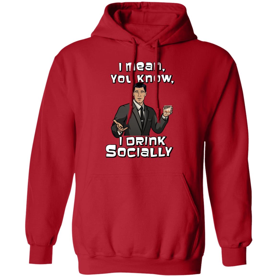 Archer I Drink Socially Hoodie