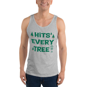 Disc Golf Tank Top - Hits Every Tree - Absurd Ink