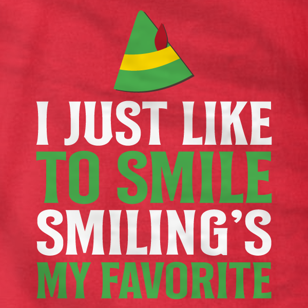I Just Like To Smile - Elf - Long Sleeve Tee - Absurd Ink