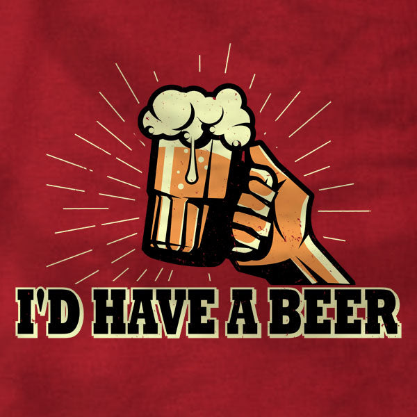 I'd Have A Beer - Long Sleeve Tee - Absurd Ink