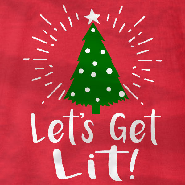 Lets Get Lit - Christmas Tree - Ladies Tee - Absurd Ink