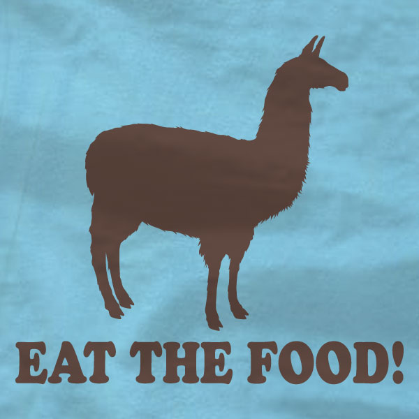 Llama - Unisex Tee - Eat The Food - Napoleon Dynamite - Absurd Ink