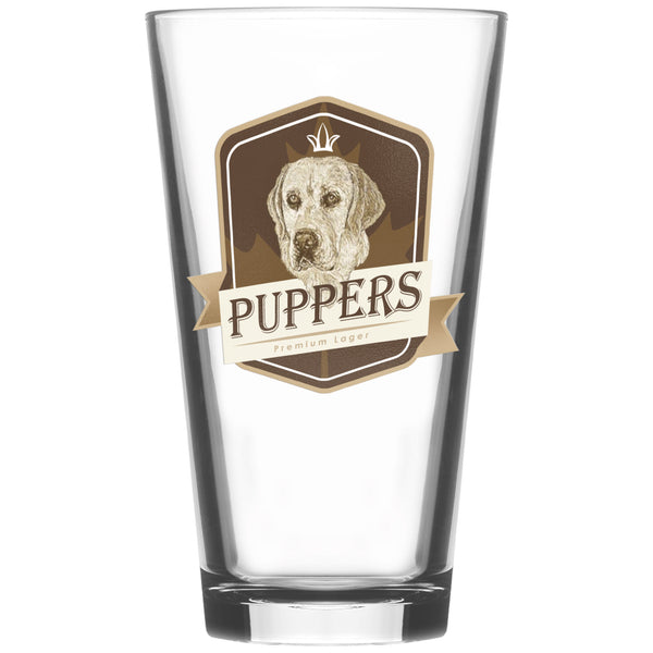 Puppers Premium Lager - Pint Glass
