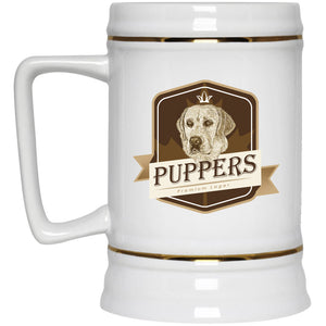 Puppers Premium Lager Beer Stein