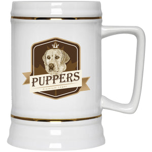 Puppers Premium Lager Beer Stein