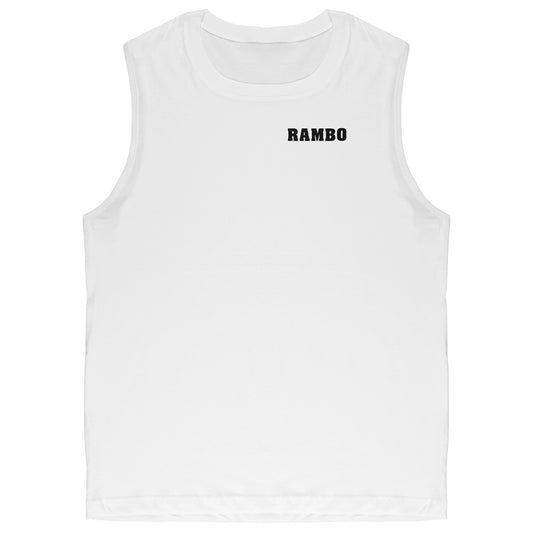 Rambo - Sleeveless - White - Absurd Ink