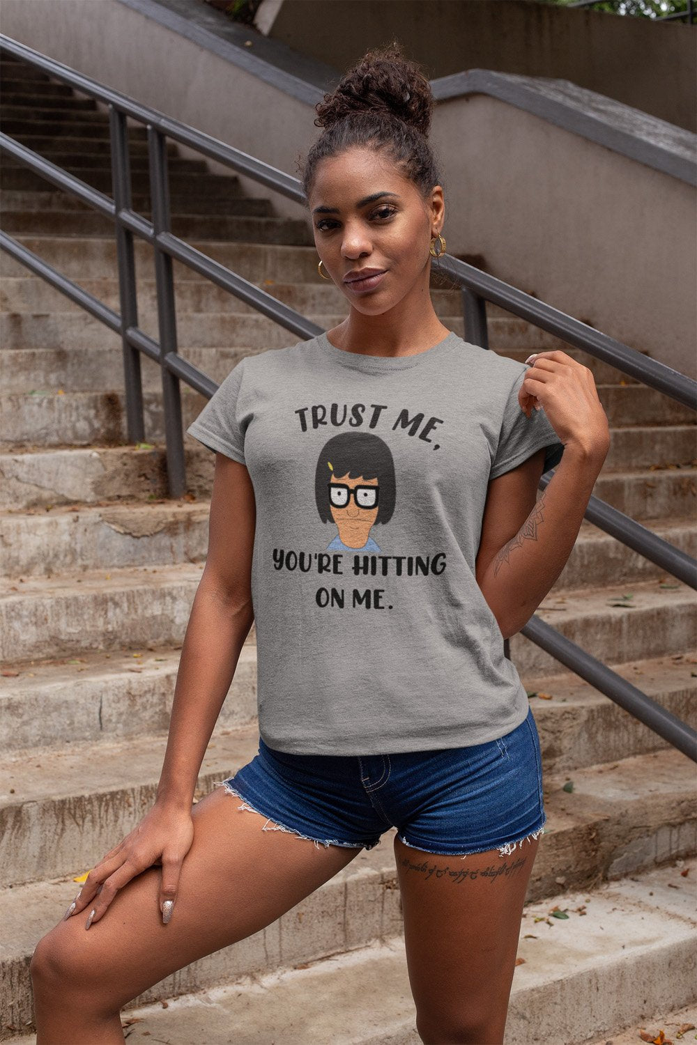 Tina Belcher You're Hitting On Me Ladies Tee