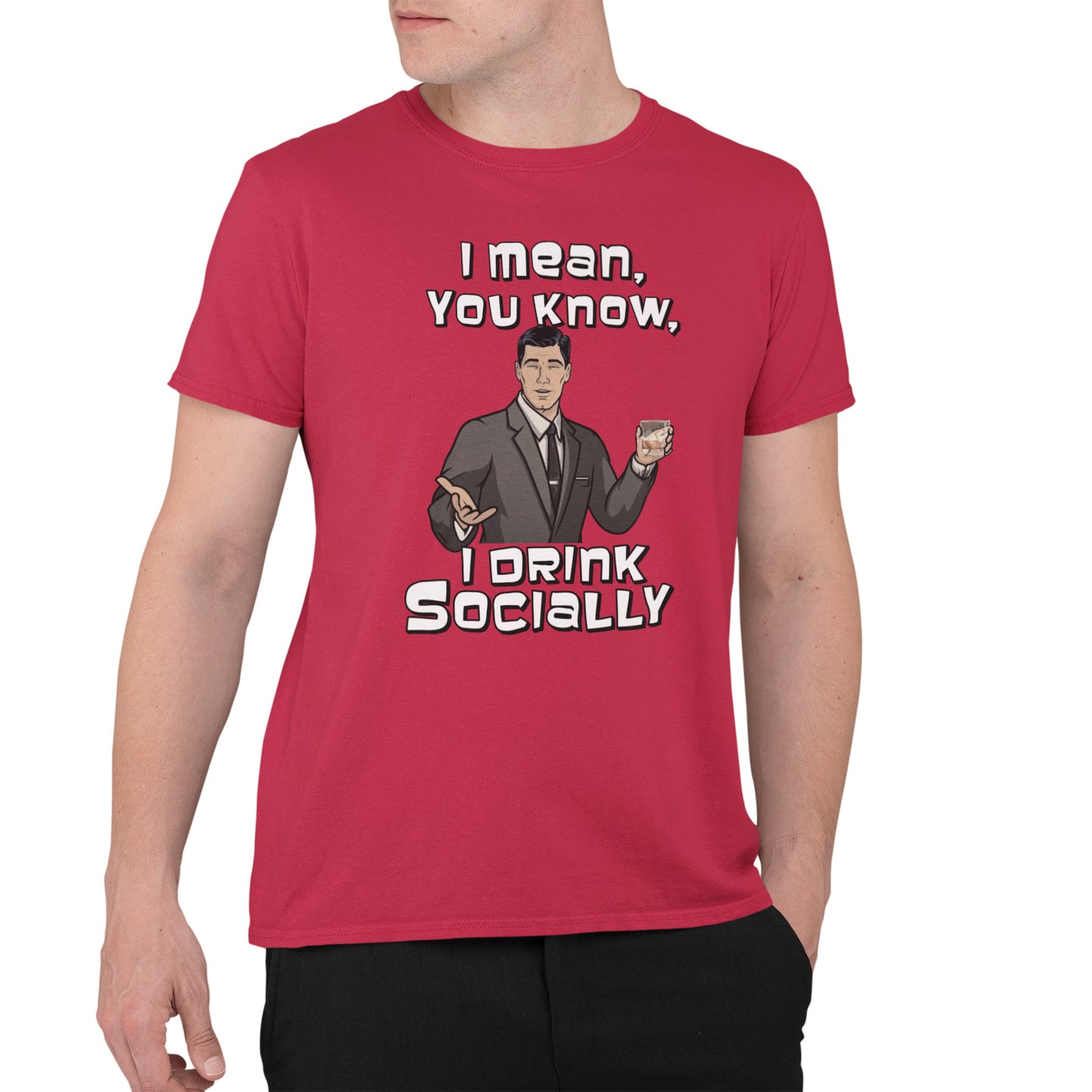 Archer I Drink Socially T-Shirt