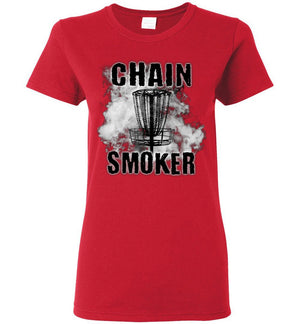 Disc Golf T-Shirt - Chain Smoker - Ladies Tee - Absurd Ink