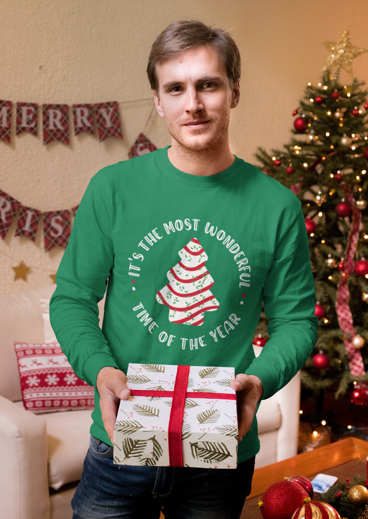 Little Debbie Christmas Tree Cake - Long Sleeve Tee