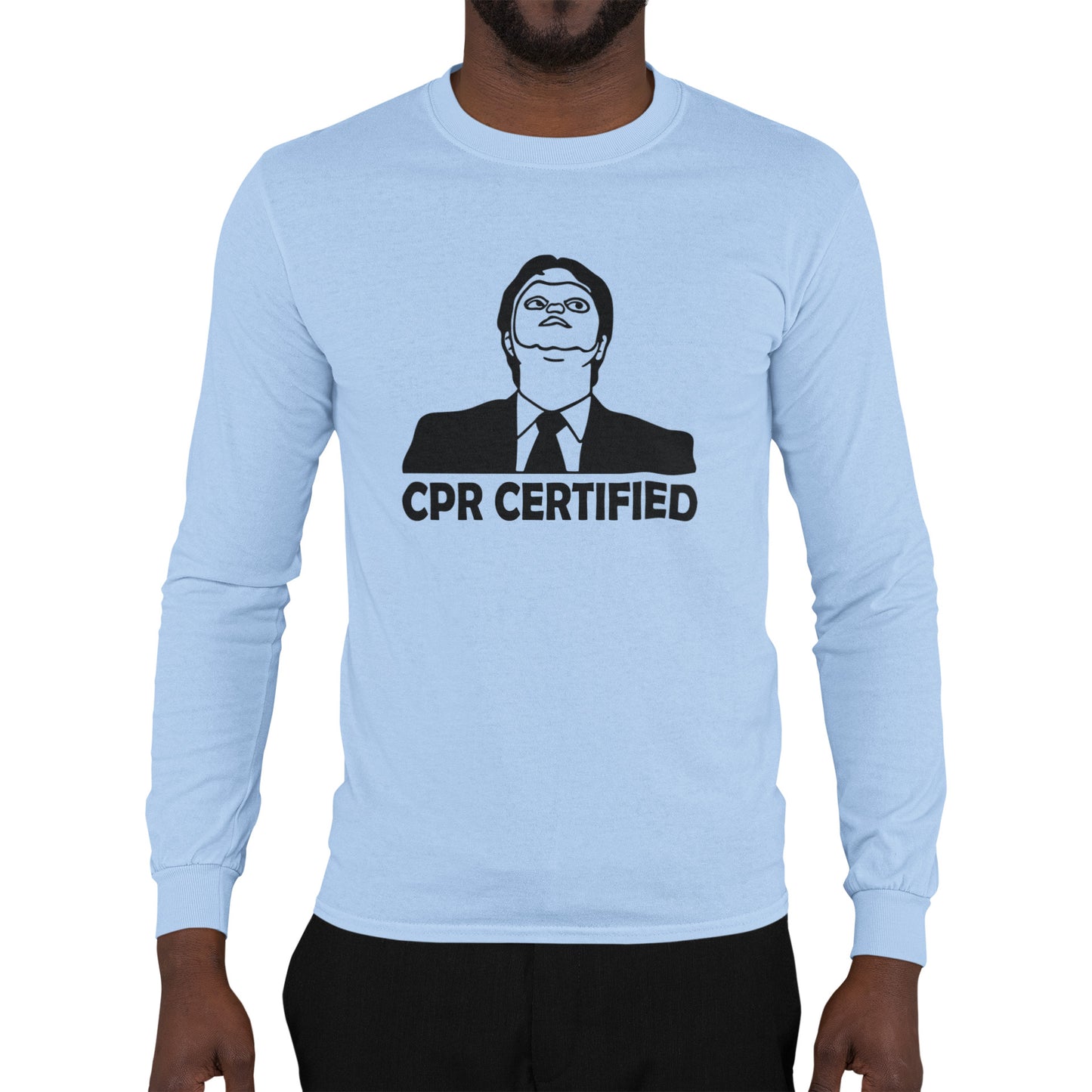 CPR Certified Dwight Schrute - Long Sleeve Tee