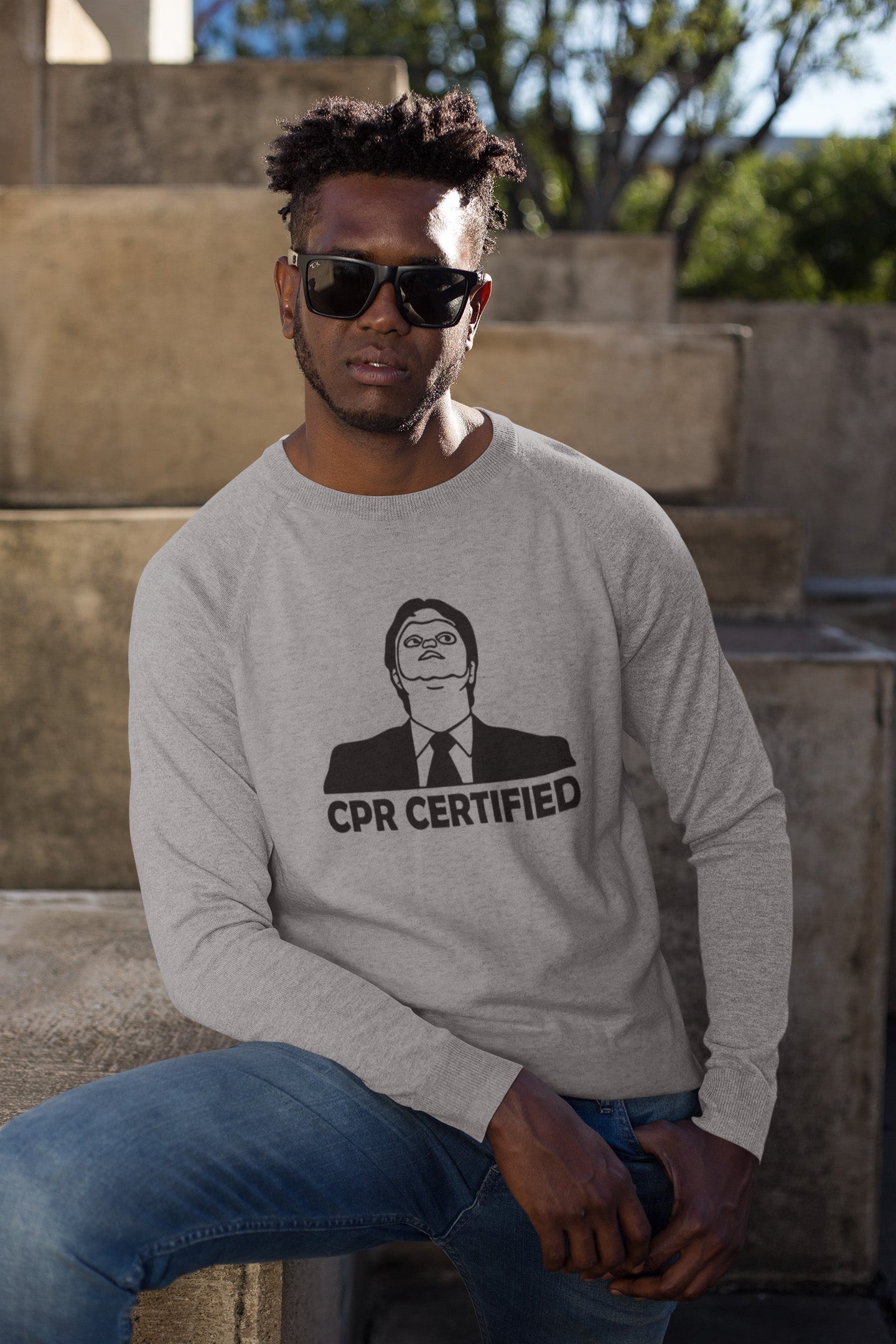 CPR Certified Dwight Schrute - Long Sleeve Tee