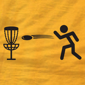 Disc Golf Shirt - Stick Man - Long Sleeve Tee - Absurd Ink