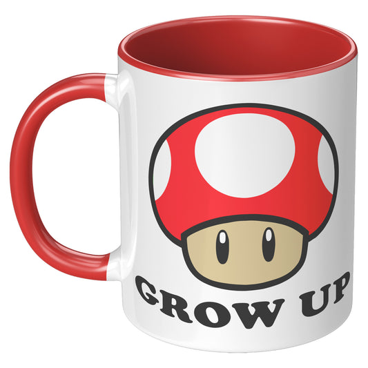 Grow Up Red Mushroom Mug