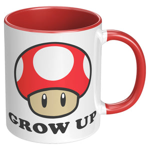 Grow Up Red Mushroom Mug
