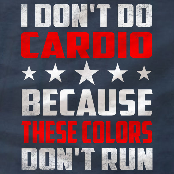 I Don't Do Cardio - Patriotic Hoodie - Absurd Ink